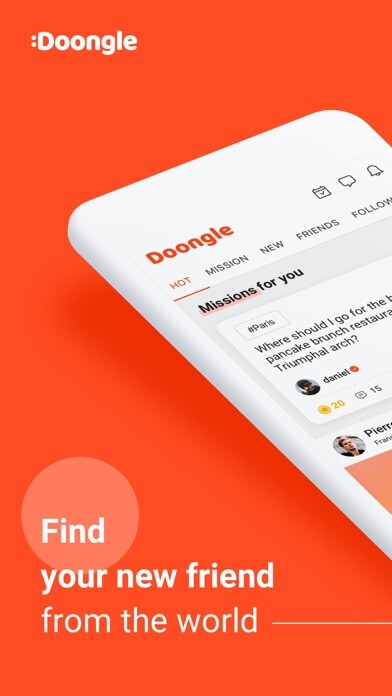 Emulate iPhone app Doongle - 1Mil Global Penpal using MyAndroid