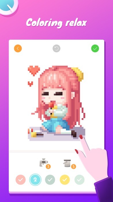 Emulate iPhone app DoPixel - pixel color game using MyAndroid