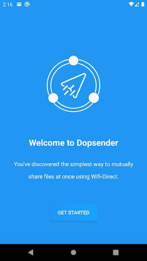 Run android online APK Dopsender : Share Files Through Wifi-Direct from MyAndroid or emulate Dopsender : Share Files Through Wifi-Direct using MyAndroid