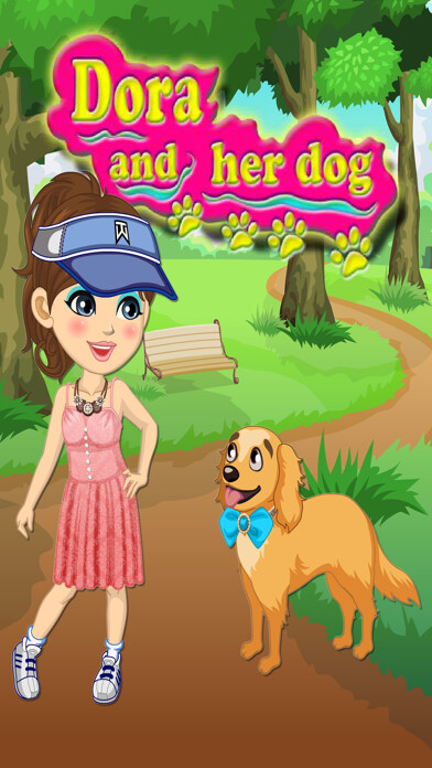 Emulate iPhone app Dora and her Dog – Dress up and make up game for kids who love dog games using MyAndroid