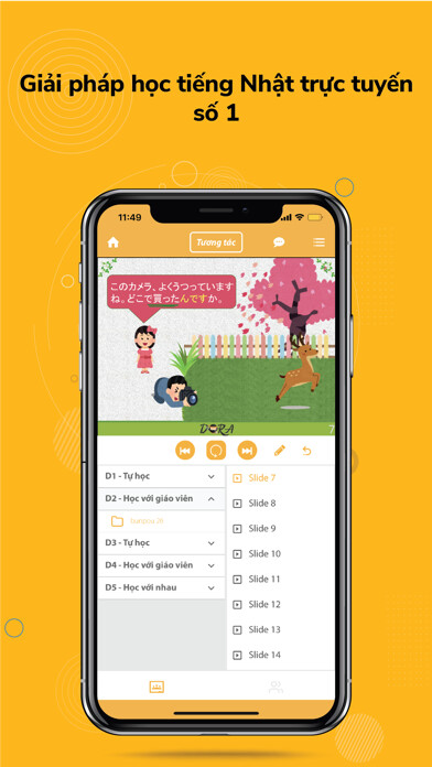 Emulate iPhone app Dora - Tiếng Nhật online using MyAndroid