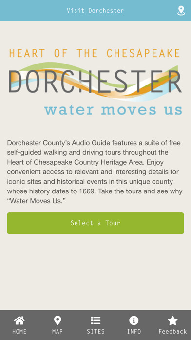 Emulate iPhone app Dorchester County Audio Tours using MyAndroid