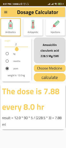 Run android online APK Dosage Calculator from MyAndroid or emulate Dosage Calculator using MyAndroid