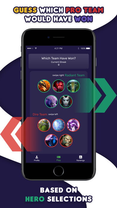 Emulate iPhone app Dota Who Would Win using MyAndroid