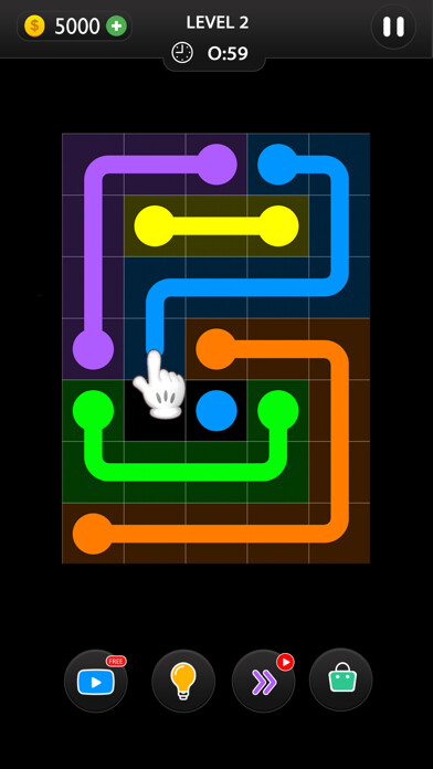 Emulate iPhone app Dot Knot - Line & Color Puzzle using MyAndroid Emulate iPhone app Dot Knot - Line & Color Puzzle using MyAndroid