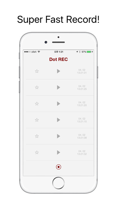 Emulate iPhone app Dot REC Lite- Super fast recording using MyAndroid