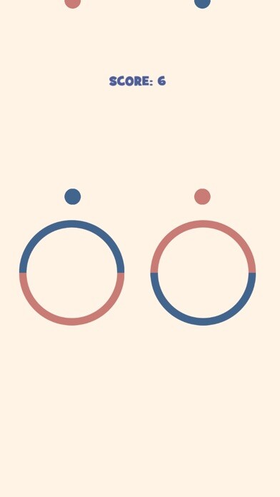 Emulate iPhone app Dot Tap - tap the circle to switch color using MyAndroid