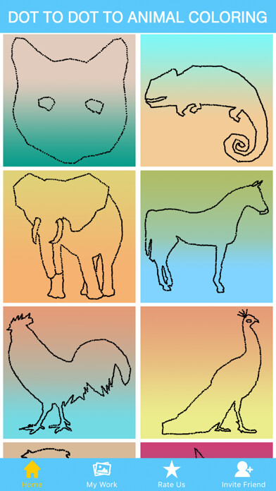Emulate iPhone app Dot To Dot To Animal Coloring using MyAndroid Emulate iPhone app Dot To Dot To Animal Coloring using MyAndroid