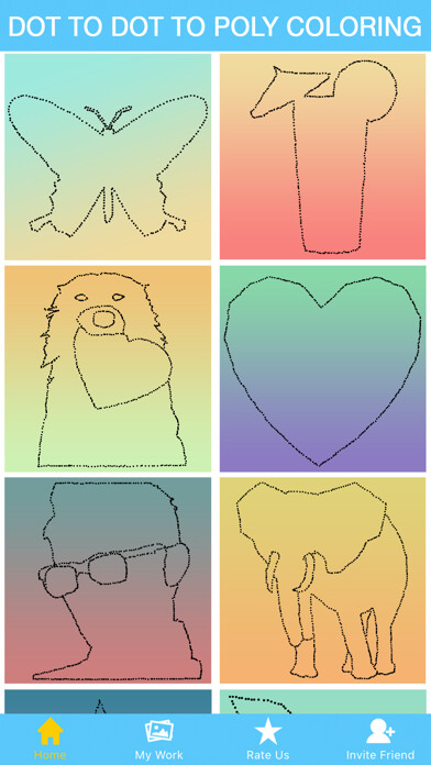 Emulate iPhone app Dot To Dot To Poly Coloring using MyAndroid Emulate iPhone app Dot To Dot To Poly Coloring using MyAndroid