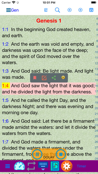 Emulate iPhone app Douay Rheims DRA Audio Bible using MyAndroid