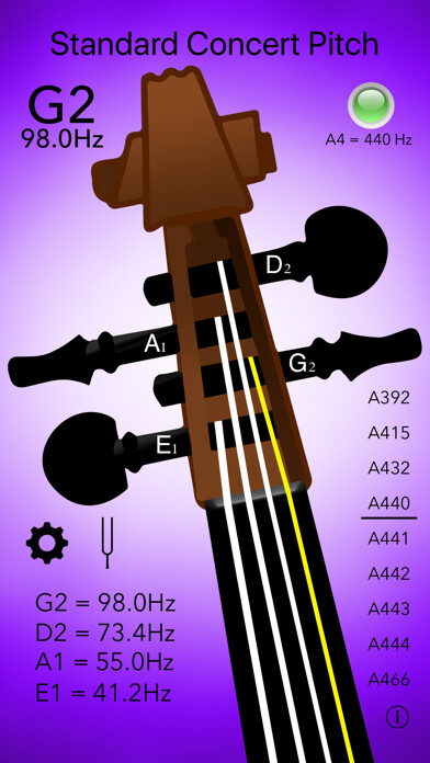 Emulate iPhone app Double Bass Tuner Professional using MyAndroid Emulate iPhone app Double Bass Tuner Professional using MyAndroid