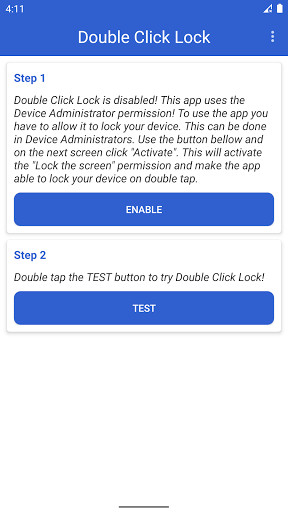 Run android online APK Double Click Lock - Double Tap from MyAndroid or emulate Double Click Lock - Double Tap using MyAndroid