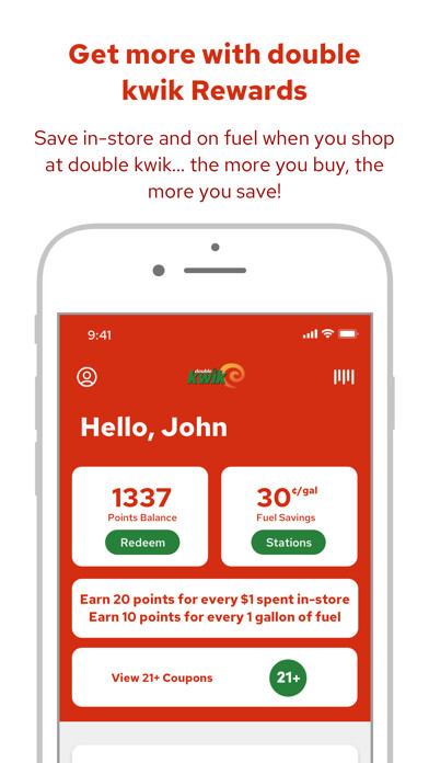 Emulate iPhone app double kwik Rewards using MyAndroid