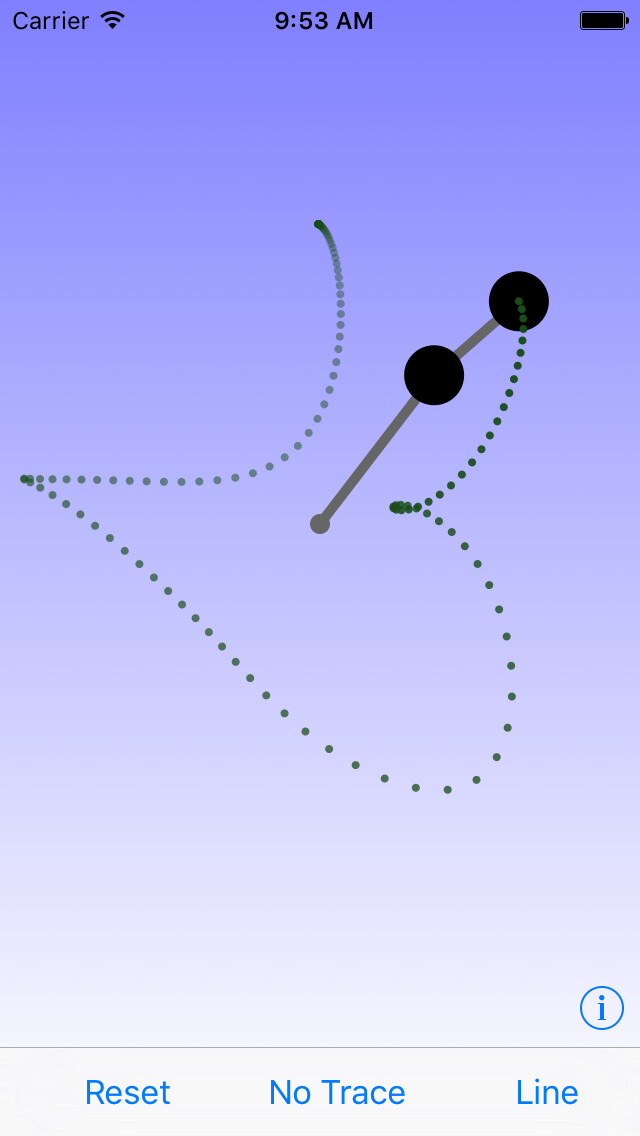 Emulate iPhone app Double Pendulum Simulation using MyAndroid Emulate iPhone app Double Pendulum Simulation using MyAndroid