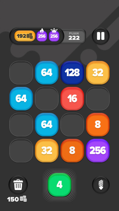 Emulate iPhone app Double Up! Merge Numbers using MyAndroid