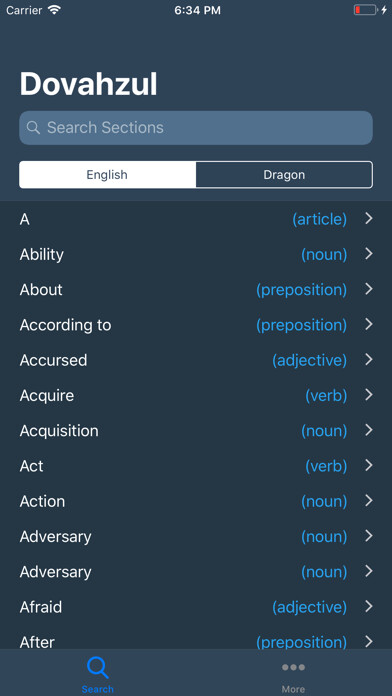 Emulate iPhone app Dovahzul using MyAndroid Emulate iPhone app Dovahzul using MyAndroid