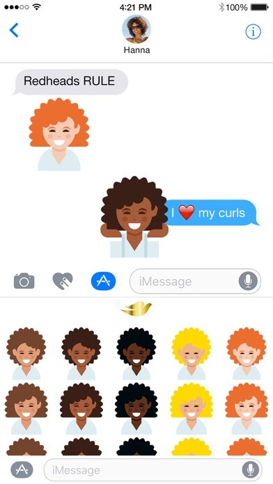 Emulate iPhone app Dove Love Your Curls Stickers using MyAndroid Emulate iPhone app Dove Love Your Curls Stickers using MyAndroid
