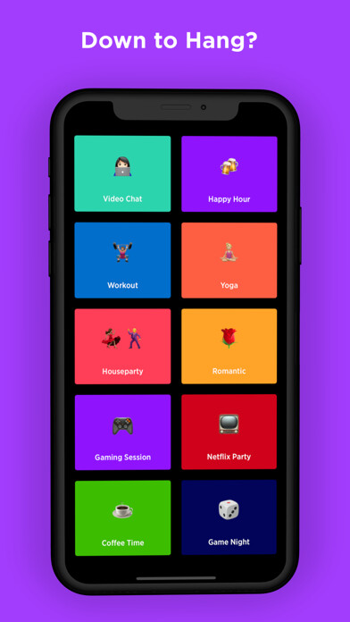 Emulate iPhone app DownToHang by Hobnob using MyAndroid