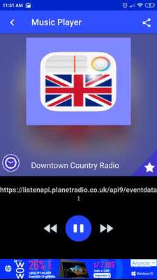 Emulate Android APK Downtown Country Radio