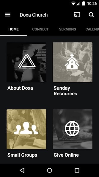 Emulate iPhone app Doxa Church App using MyAndroid