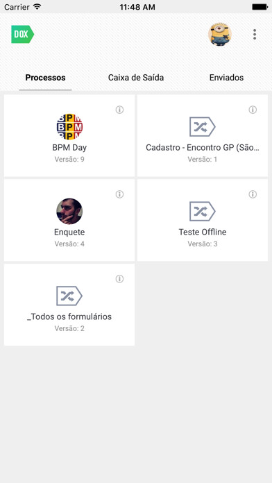Emulate iPhone app Dox Formulários using MyAndroid Emulate iPhone app Dox Formulários using MyAndroid