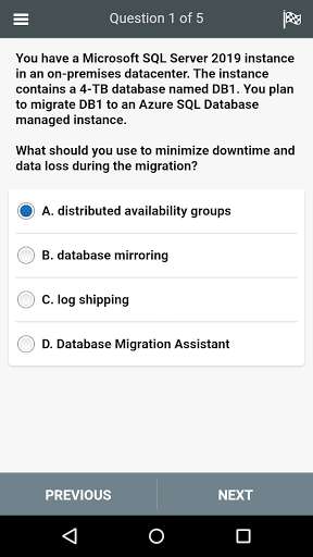 Run android online APK DP-300 Practice Demo - Relational Databases from MyAndroid or emulate DP-300 Practice Demo - Relational Databases using MyAndroid