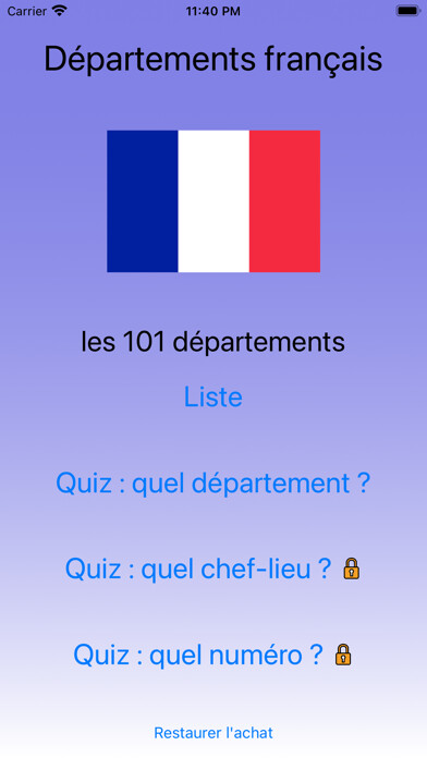 Emulate iPhone app Départements français using MyAndroid Emulate iPhone app Départements français using MyAndroid