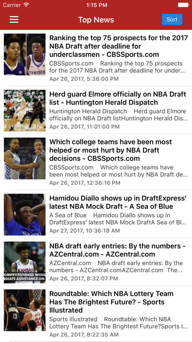 Emulate iPhone app Draft News for NBA Basketball using MyAndroid Emulate iPhone app Draft News for NBA Basketball using MyAndroid