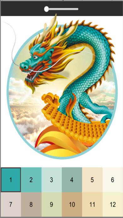 Emulate iPhone app Dragon Art Pixel Coloring using MyAndroid