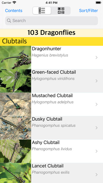 Emulate iPhone app Dragonflies of the North Woods using MyAndroid