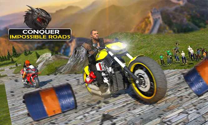 Emulate Android APK Dragon Road Stunt Bike Challenge: Extreme Offroad