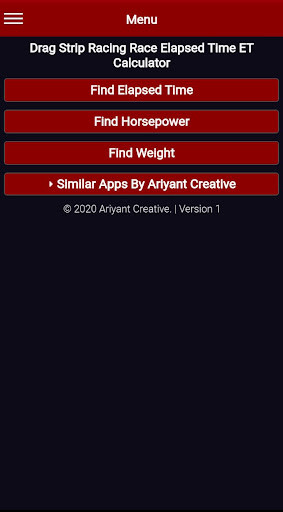 Run android online APK Drag Strip Racing Race Elapsed Time ET Calculator from MyAndroid or emulate Drag Strip Racing Race Elapsed Time ET Calculator using MyAndroid