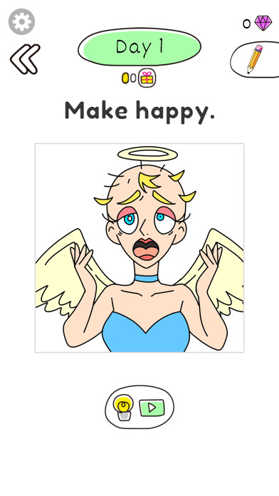 Emulate iPhone app Draw Happy Angel : Puzzle Game using MyAndroid Emulate iPhone app Draw Happy Angel : Puzzle Game using MyAndroid