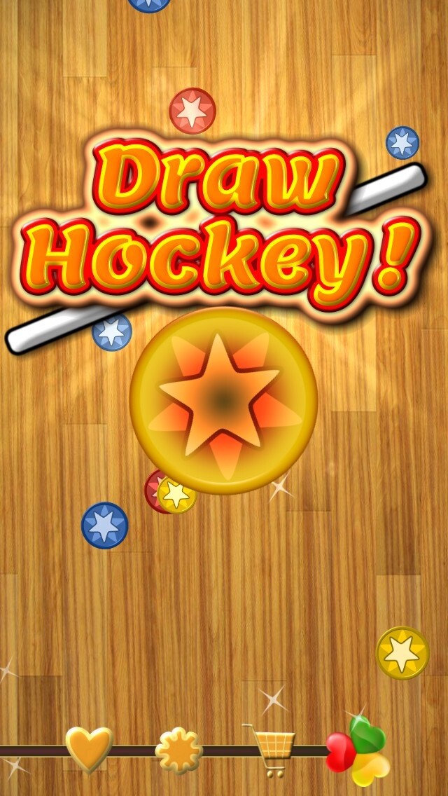 Emulate iPhone app Draw Hockey Free HD - Play 1, 2 and 4 Player In The Best Wooden Tabletop Air Hockey Game using MyAndroid
