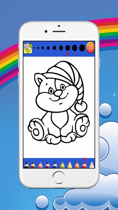 Emulate iPhone app Drawing Coloring Book using MyAndroid