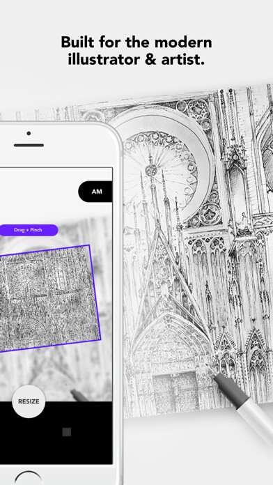 Emulate iPhone app Drawing Grid & Outline Tracing by Myvinchy using MyAndroid