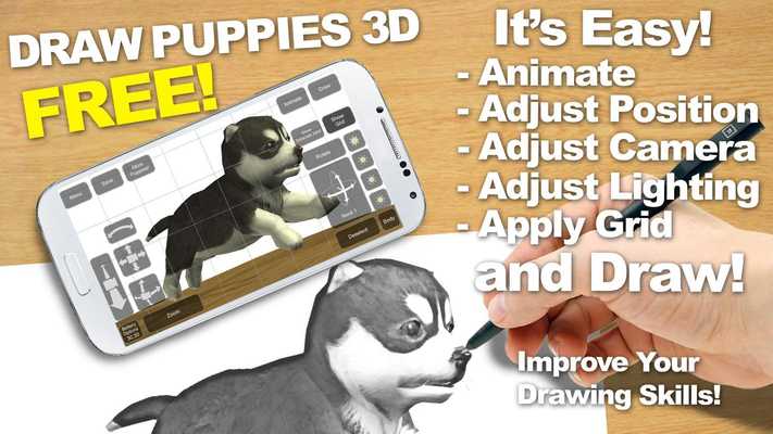 Emulate Android APK Draw Puppies 3D Free