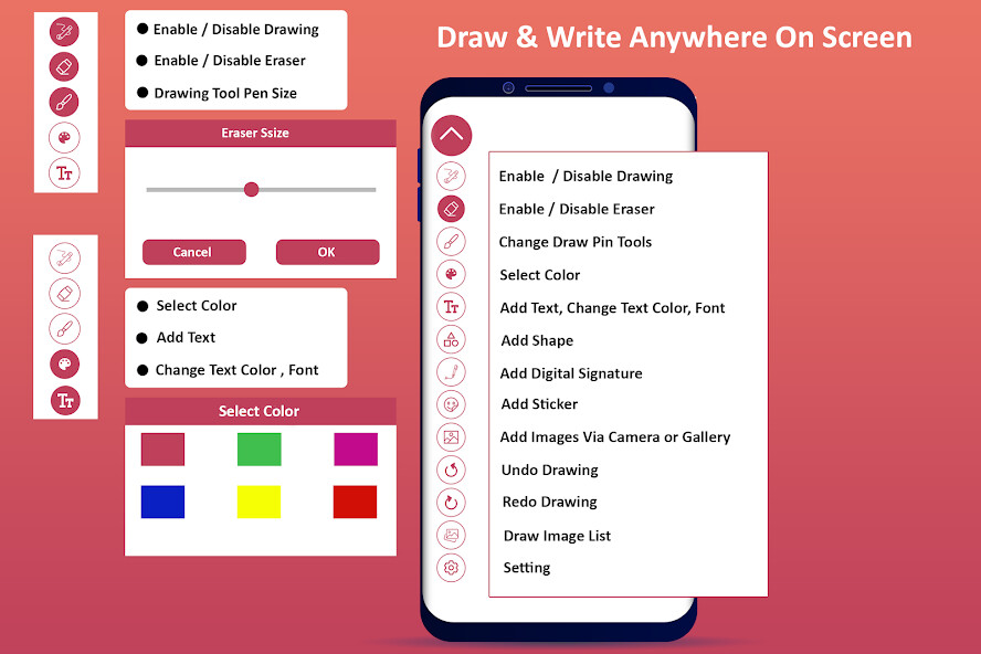 Run android online APK Draw  Write Anywhere  Screen from MyAndroid or emulate Draw  Write Anywhere  Screen using MyAndroid
