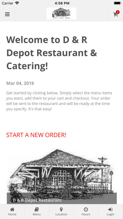 Emulate iPhone app D & R Depot Restaurant using MyAndroid Emulate iPhone app D & R Depot Restaurant using MyAndroid