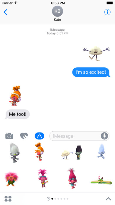 Emulate iPhone app DreamWorks Trolls 3D Animated Stickers using MyAndroid Emulate iPhone app DreamWorks Trolls 3D Animated Stickers using MyAndroid