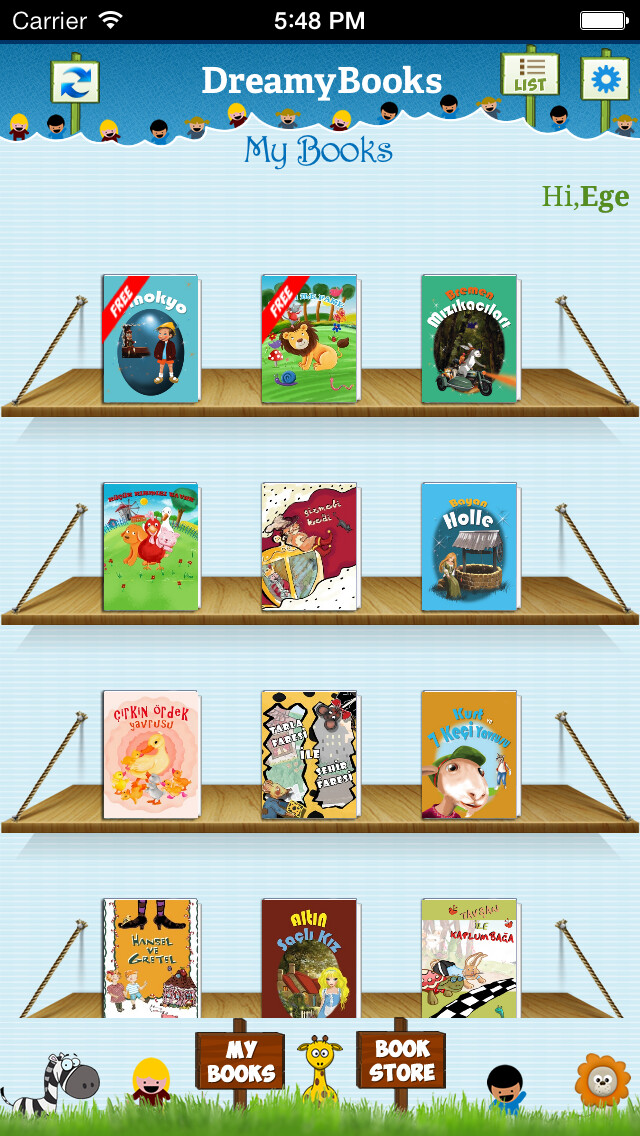 Emulate iPhone app DreamyBooks using MyAndroid