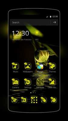 Emulate Android APK Dreamy Glowing Flowers Theme