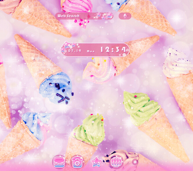 Run android online APK Dreamy Ice Creams Theme from MyAndroid or emulate Dreamy Ice Creams Theme using MyAndroid