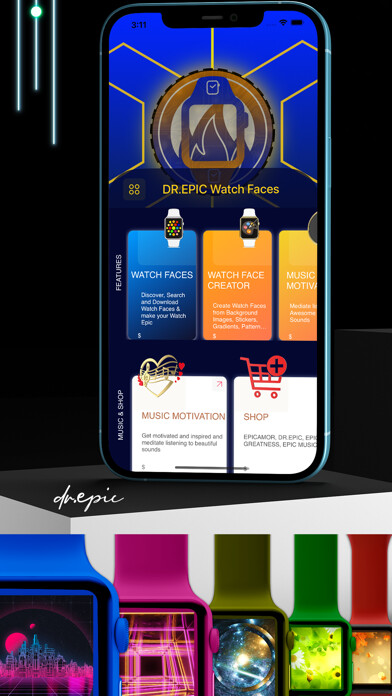 Emulate iPhone app DR.EPIC WATCH FACES using MyAndroid