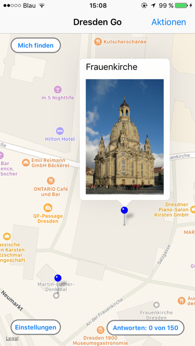 Emulate iPhone app Dresden Go - Reiseführer und Quiz App using MyAndroid Emulate iPhone app Dresden Go - Reiseführer und Quiz App using MyAndroid