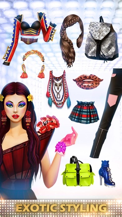 Emulate iPhone app Dress Up Games - Fashion Diva using MyAndroid