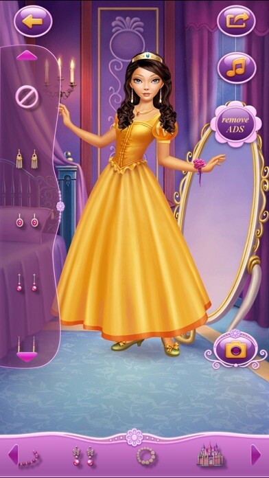 Emulate iPhone app Dress Up Princess Ellen using MyAndroid