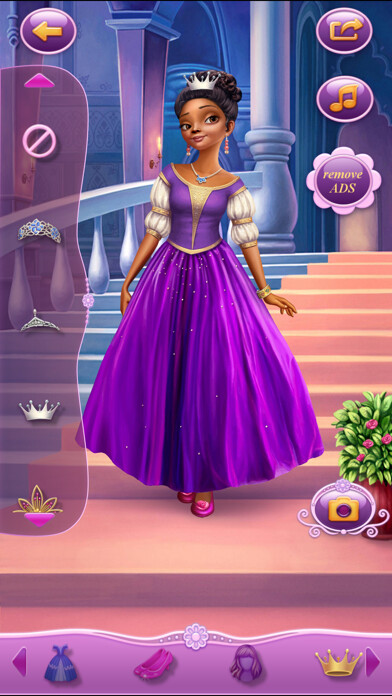 Emulate iPhone app Dress Up Princess Emma using MyAndroid