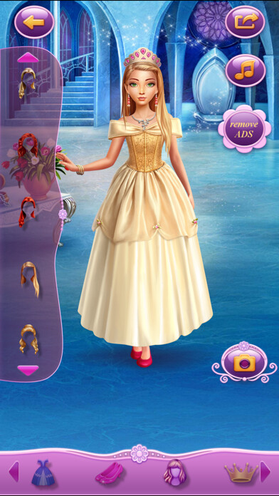 Emulate iPhone app Dress Up Princess Sleeping Beauty using MyAndroid