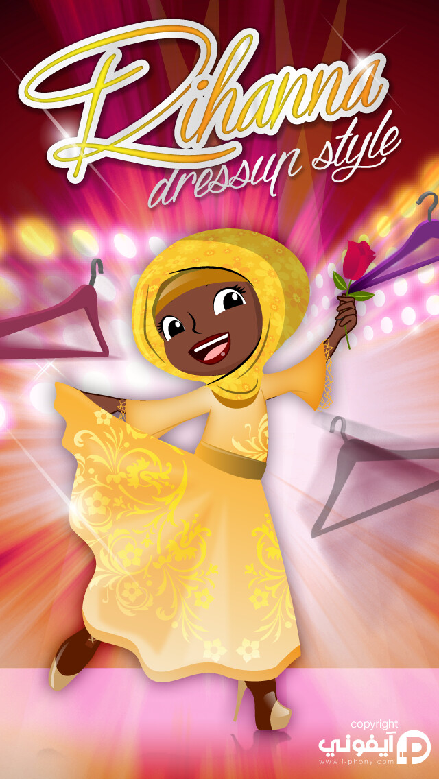 Emulate iPhone app Dress up Style for Rihanna using MyAndroid